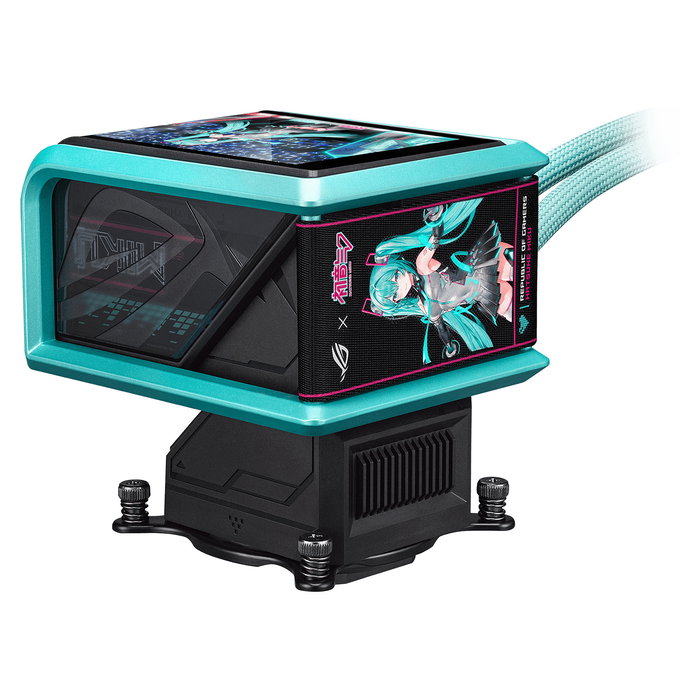 ASUS ROG RYUO IV 360 ARGB Hatsune Miku Edition - Sistema de Refrigeración Líquida Todo en Uno (AIO) para CPU, Negro/Turquesa ASUS ROG RYUO IV 360 ARGB Hatsune Miku Edition - Sistema de Refrigeración Líquida Todo en Uno (AIO) para CPU, Negro/Turquesa