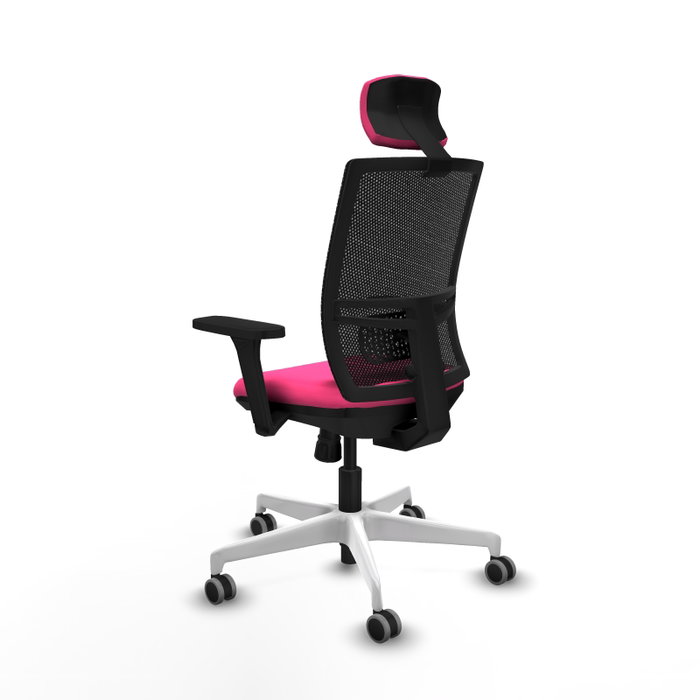 PIQUERAS Y CRESPO Silla de oficina Yunquera Rosa y Negro con mecanismo Sincro PIQUERAS Y CRESPO Silla de oficina Yunquera Rosa y Negro con mecanismo Sincro