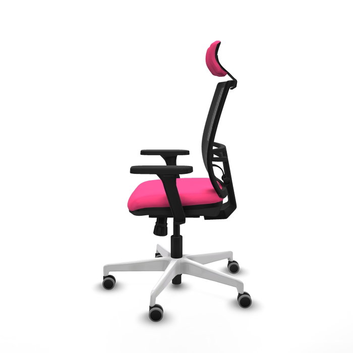 PIQUERAS Y CRESPO Silla de oficina Yunquera Rosa y Negro con mecanismo Sincro PIQUERAS Y CRESPO Silla de oficina Yunquera Rosa y Negro con mecanismo Sincro