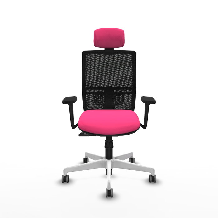 PIQUERAS Y CRESPO Silla de oficina Yunquera Rosa y Negro con mecanismo Sincro PIQUERAS Y CRESPO Silla de oficina Yunquera Rosa y Negro con mecanismo Sincro