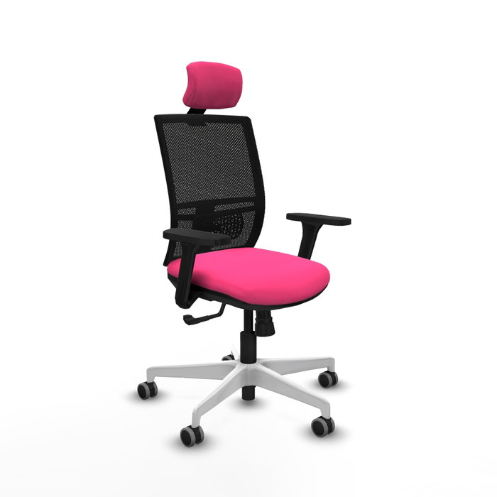 PIQUERAS Y CRESPO Silla de oficina Yunquera Rosa y Negro con mecanismo Sincro PIQUERAS Y CRESPO Silla de oficina Yunquera Rosa y Negro con mecanismo Sincro