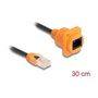 DeLOCK 90804 Cable de red Cat5e U/UTP RJ-45 naranja/negro 30 cm