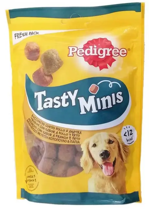 Pedigree Tasty Bites Snacks para Perro - Croquetas Masticables de Pollo, 6 Paquetes de 130 g