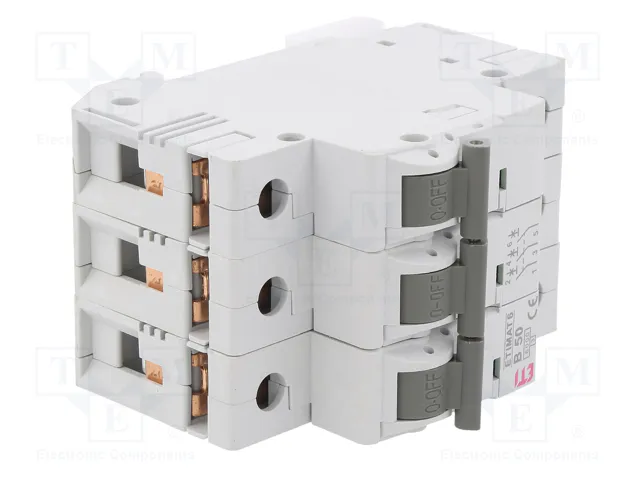 ETI POLAM Interruptor magnetotérmico ETIMAT 6 3P B50 50A 6kA