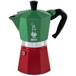 Bialetti Moka Express Italia Verde/Rojo/Blanco 0,24 L (3 tazas)វsku