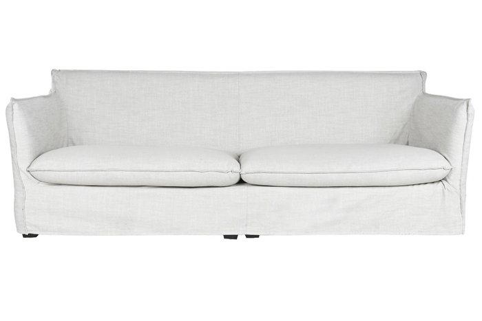 DKD Home Decor Sofá de Lino Beige con 7 Cojines 260x110x86 cm
