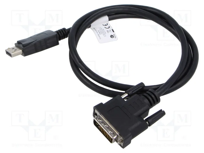 LANBERG Cable DisplayPort a DVI-D (24+1) Full HD 1080p, 1m LANBERG Cable DisplayPort a DVI-D (24+1) Full HD 1080p, 1m