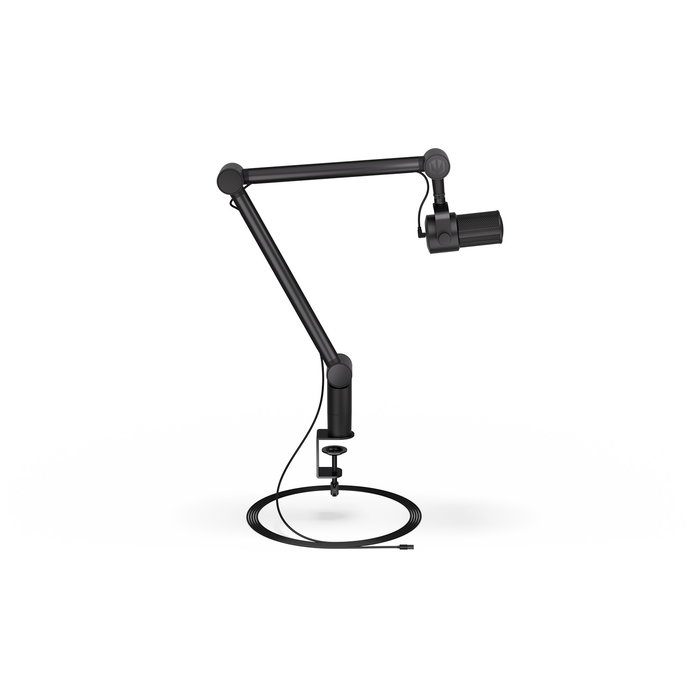 Endorfy Solum Studio Micrófono Condensador para PC USB con Jack 3.5 mm, 24-bit 96 kHz, Negro, Incluye Paravientos y Soporte