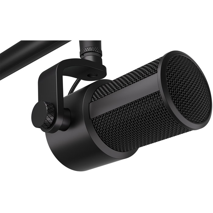 Endorfy Solum Studio Micrófono Condensador para PC USB con Jack 3.5 mm, 24-bit 96 kHz, Negro, Incluye Paravientos y Soporte