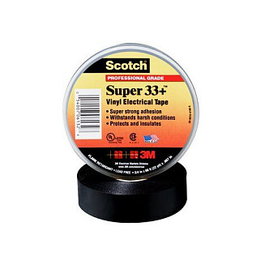 3M SCOTCH 33+ Cinta aislante negra de 6 m y 600 V