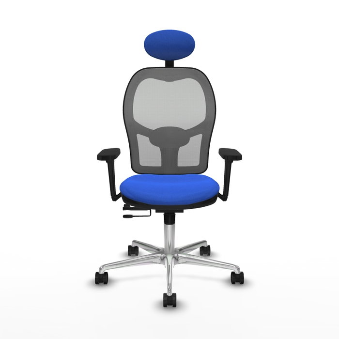 PIQUERAS Y CRESPO Silla de oficina Jorquera con mecanismo Sincro/Traslack Azul y Gris PIQUERAS Y CRESPO Silla de oficina Jorquera con mecanismo Sincro/Traslack Azul y Gris