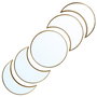 Home Deco Factory Espejos Luna Juego de 5 Espejos, Colección Mirage, Polipropileno y Vidrio con Acabado Mate Dorado