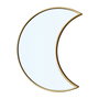 Home Deco Factory Espejos Luna Juego de 5 Espejos, Colección Mirage, Polipropileno y Vidrio con Acabado Mate Dorado