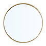 Home Deco Factory Espejos Luna Juego de 5 Espejos, Colección Mirage, Polipropileno y Vidrio con Acabado Mate Dorado