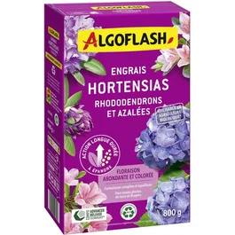 Algoflash AHORT800R - Fertilizante Especial para Suelos Ácidos - Hortensias, Rododendros y Azaleas - 800 g