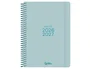 Liderpapel Agenda Escolar 2026-2027 A5 Bilingüe Español, Espiral, Día Página, Papel FSC 70g, Color Turquesa, Colección Basic