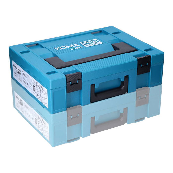 Koma Tools Caja de Herramientas Apilable Rígida 40 x 30 x 12 cm con Espuma Pre Cortada