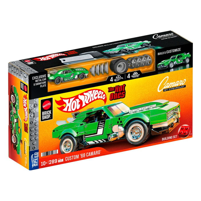 Mattel Custom '68 Camaro Hot Wheels Speed Series Kit de Construcción 1:32 el escala 1:32 con coche de metal 1:64 Mattel Custom '68 Camaro Hot Wheels Speed Series Kit de Construcción 1:32 el escala 1:32 con coche de metal 1:64