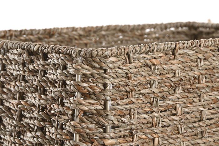 DKD Home Decor Cesta Seagrass Metal Leon Natural 32x47x36 cm