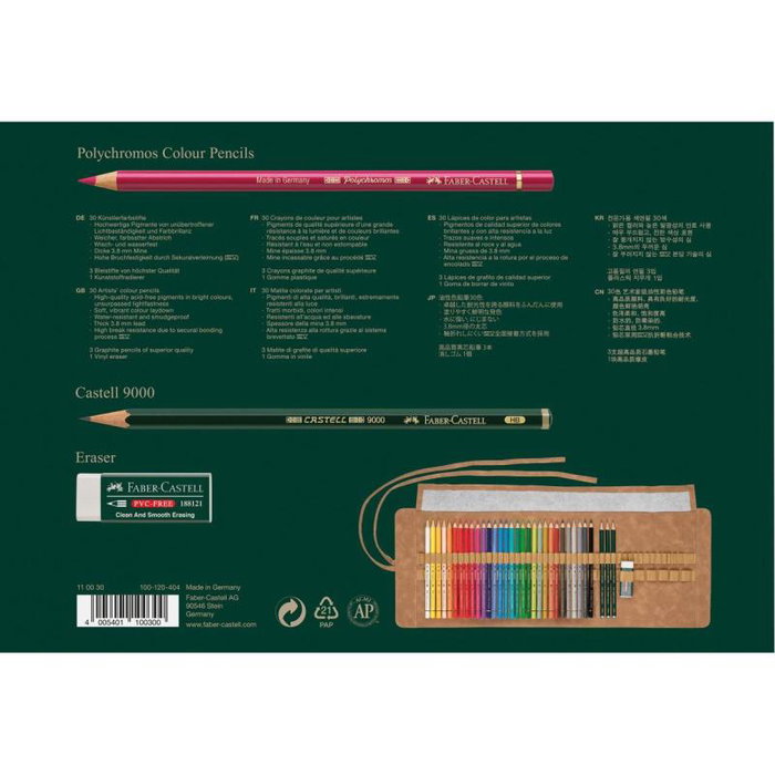Faber Castell Polychromos Juego de 34 Lápices de Colores Artísticos con Estuche