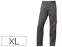 Deltaplus Pantalon de Trabajo Panostyle Gris Verde Talla XL Cintura Ajustable 5 Bolsillos 65% Poliester 35% Algodon