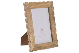 DKD Home Decor Marco de Fotos Mango y Cristal Natural 10x15, Pack de 4