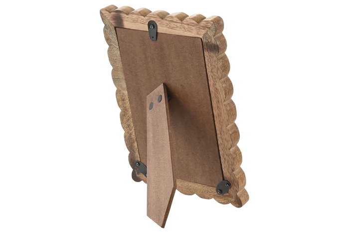 DKD Home Decor Marco de Fotos Mango y Cristal Natural 10x15, Pack de 4