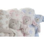 DKD Home Decor Peluche Manta Rosa Azul Poliester 100x80x75 cm Set 2