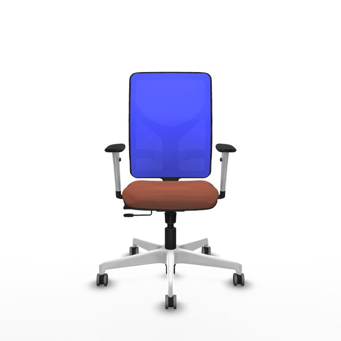 PIQUERAS Y CRESPO Silla de oficina Motilla con mecanismo Sincro/Traslack, Azul y Marrón
