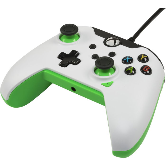 PDP Neon White Controller para Xbox Series X/S y PC, Blanco / Verde