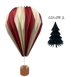 DKD Home Decor Decoración Colgante de Papel Rojo