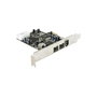 DeLOCK Tarjeta PCI Express FireWire A/B (2 x FireWire B + 1 x FireWire A)