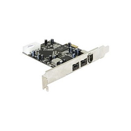 DeLOCK Tarjeta PCI Express FireWire con 2 puertos FireWire B y 1 puerto FireWire A