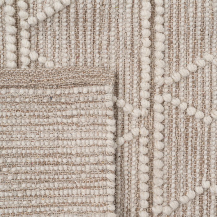 Alfombra Crema Tejido Decoración 80 X 150 cm