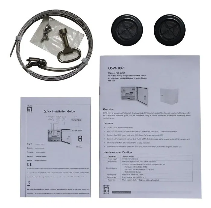 Levelone OSW-1031 Switch 2.5G Ethernet PoE Negro