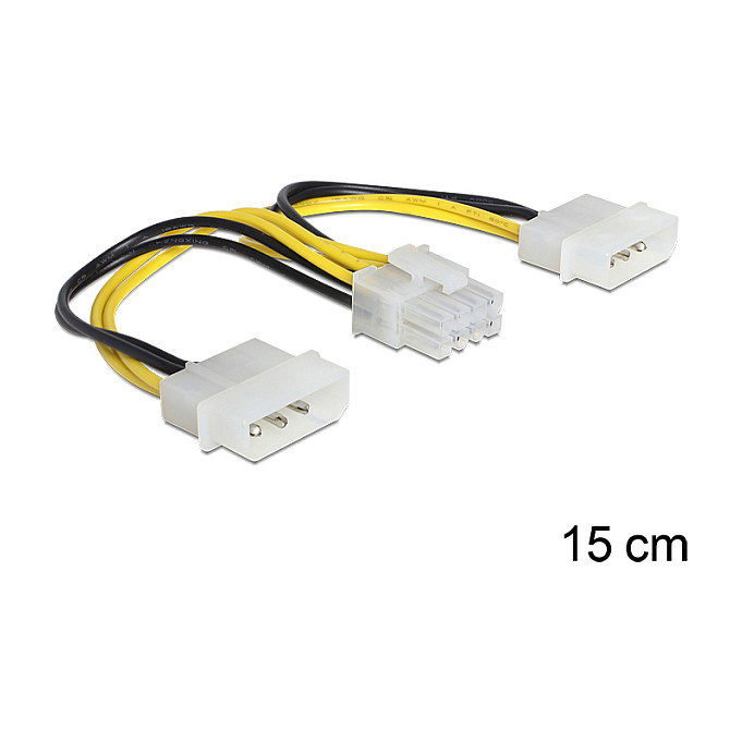 DeLOCK 83410 Cable de alimentación interno EPS 8-pin a Molex 4-pin 15 cm DeLOCK 83410 Cable de alimentación interno EPS 8-pin a Molex 4-pin 15 cm