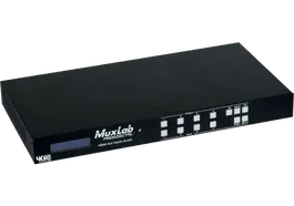 MUXLAB Matriz HDMI 4X4 4K/60 1U Rack Con Puertos RS232, IR, LAN
