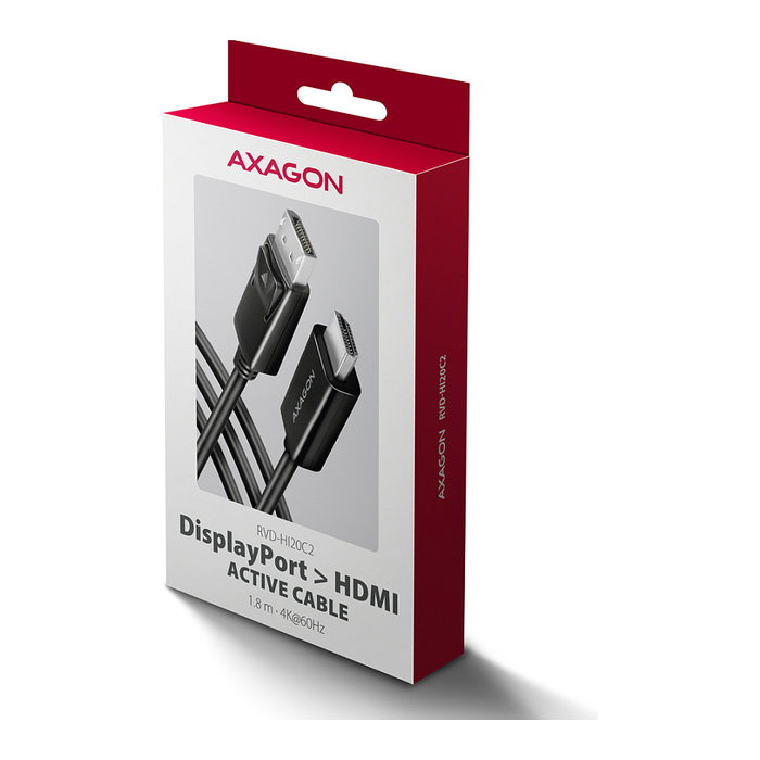 Axagon RVD-HI20C2 Adaptador DisplayPort a HDMI 2.0 - 1,8m Axagon RVD-HI20C2 Adaptador DisplayPort a HDMI 2.0 - 1,8m