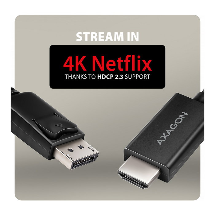 Axagon RVD-HI20C2 Adaptador DisplayPort a HDMI 2.0 - 1,8m Axagon RVD-HI20C2 Adaptador DisplayPort a HDMI 2.0 - 1,8m