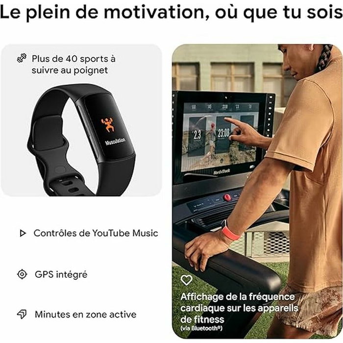 Fitbit Cargador para Wearable Charge 6 - Black Fitbit Cargador para Wearable Charge 6 - Black