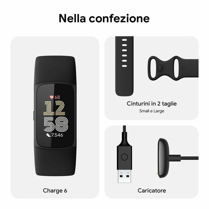 Fitbit Cargador para Wearable Charge 6 - Black Fitbit Cargador para Wearable Charge 6 - Black