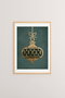 Wallity Nwyearsngmdl75 Pintura Decorativa Enmarcada 33 x 48 cm, Marco Madera Maciza, Papel Fotográfico 300 gsm