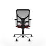 PIQUERAS Y CRESPO Silla de oficina Motilla con mecanismo Sincro, Rojo y Blanco