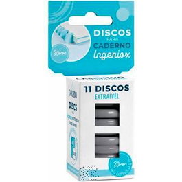 Carchivo Estuche de 11 Discos de 30 mm Gris para Cuaderno