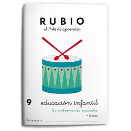 RUBIO Cuaderno A5 Educación Infantil Nº 9 - Instrumentos Musicales (+5 años)