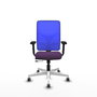 PIQUERAS Y CRESPO Silla de oficina Motilla con mecanismo Sincro/Traslack, morado y azul