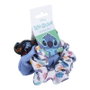 Accesorios Pelo Coletero De Tela 3 Piezas Stitch Azul Claro
