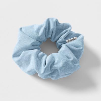 Accesorios Pelo Coletero De Tela 3 Piezas Stitch Azul Claro