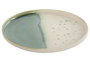 DKD Home Decor Set de 6 Platos de Porcelana JADE 24 Verde y Blanco 25,9 cm