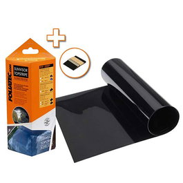 Foliatec Tira Parasol Topstripe Antideslumbramiento Negra para Privacidad y Protección UV - 15 x 152 cm - FO1025